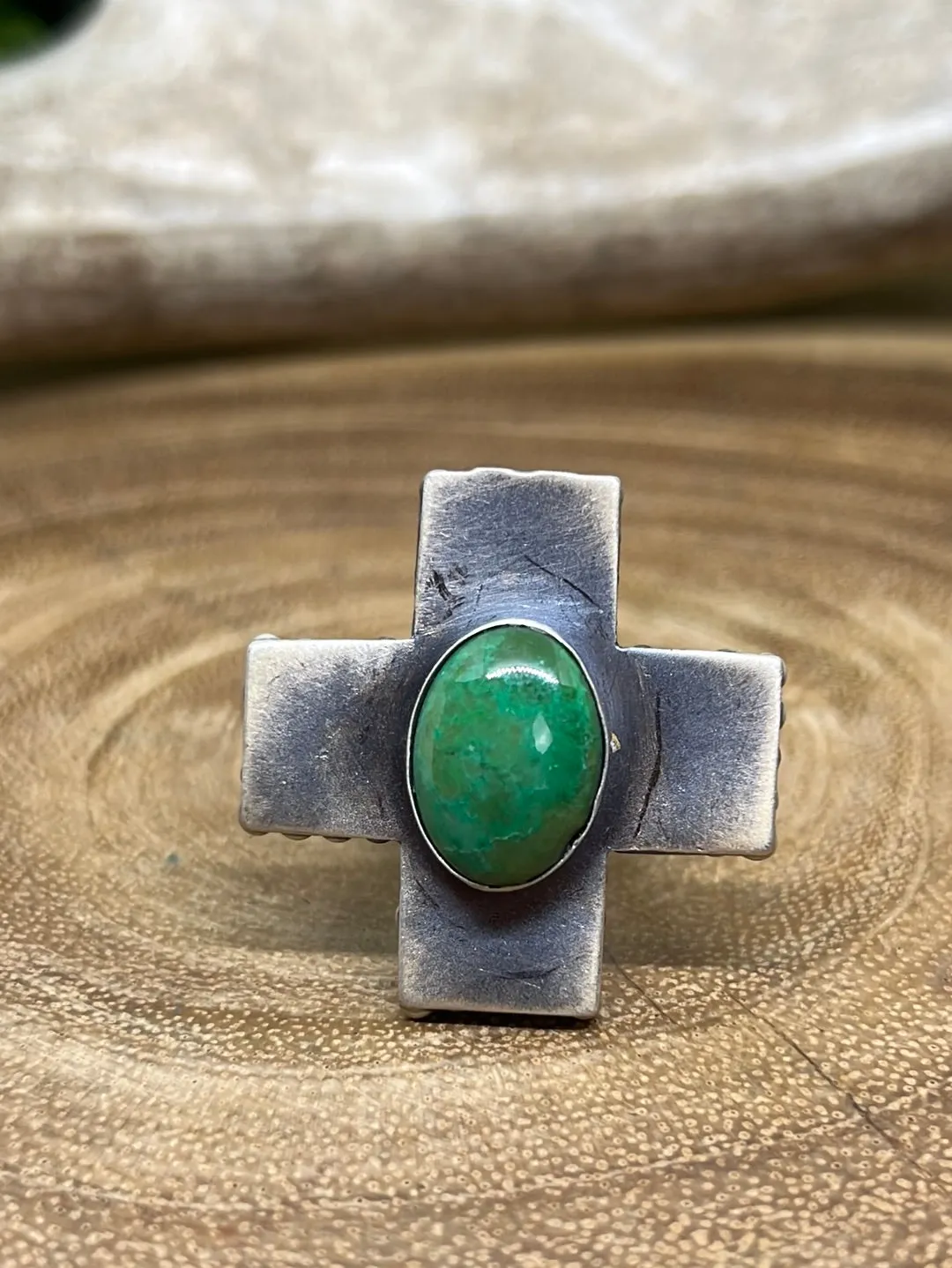 Denver Sterling Nevada Turquoise Cross Ring
