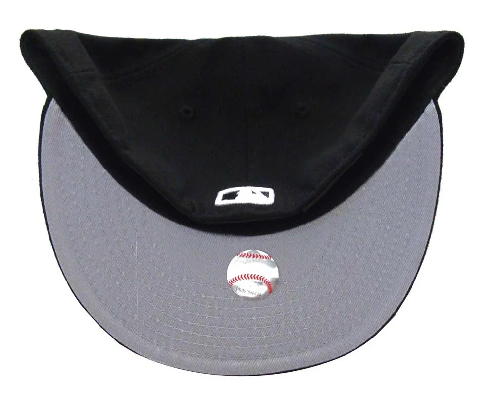 Detroit Tigers Fitted New Era 59Fifty White Logo Cap Hat Black