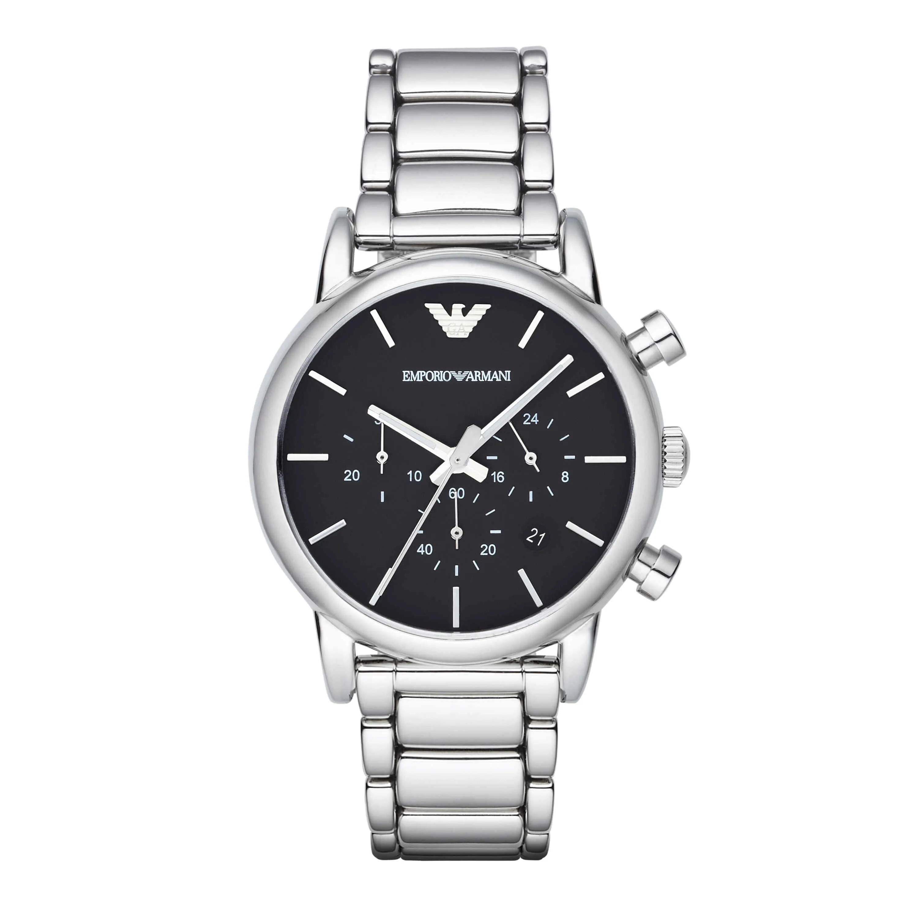 Emporio Armani Silver Tone Chronograph Watch AR1853