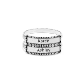 Engravable Stack Tag Ring