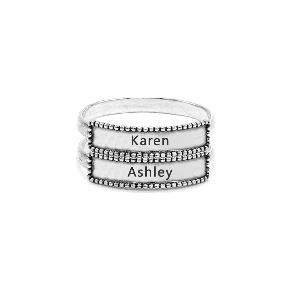 Engravable Stack Tag Ring