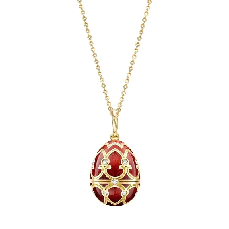Faberge Palais Tsarskoye Selo Red Locket with Goat Surprise