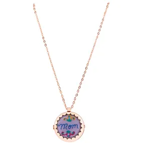 Fabric Locket Necklace - Rose Gold