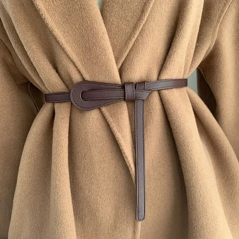 Fashion Women Waist Belt Adjustable Knot Skinny Belt for Women Casual Dress Belts