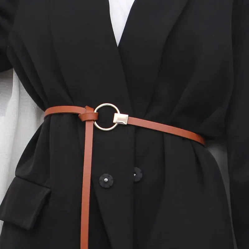 Fashion Women Waist Belt Adjustable Knot Skinny Belt for Women Casual Dress Belts