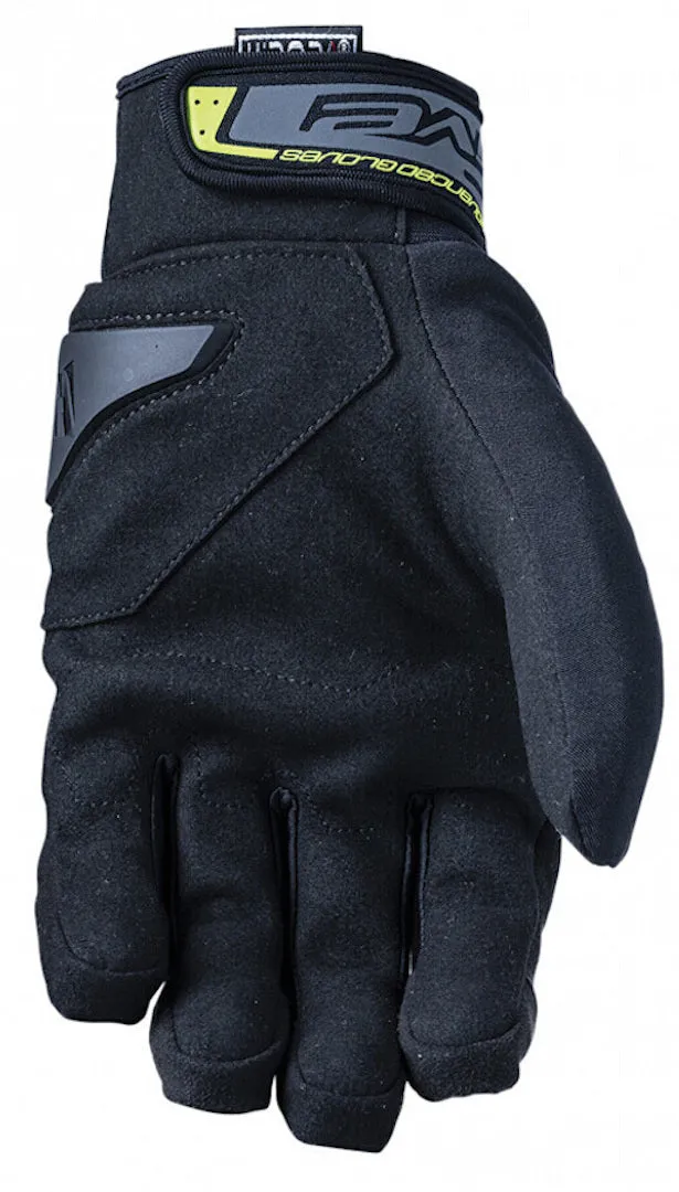 FIVE RS WATERPROOF MOTORCYCLE GLOVES - BLACK/FLURO