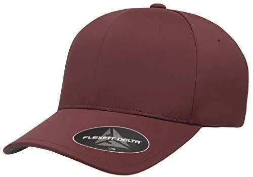 Flexfit Delta 180 Hat Seamless Fitted Cap Closed Back Stretch-fitted Performance Hat