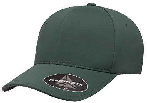 Flexfit Delta 180 Hat Seamless Fitted Cap Closed Back Stretch-fitted Performance Hat