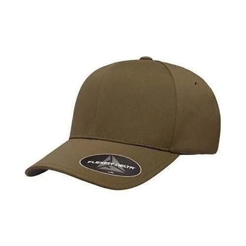 Flexfit Delta 180 Hat Seamless Fitted Cap Closed Back Stretch-fitted Performance Hat