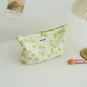Floral Mint Carry On Makeup Bag
