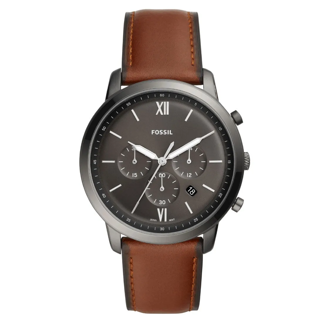Fossil Men's Neutra Chronograph Brown Leather Watch Model FS5512