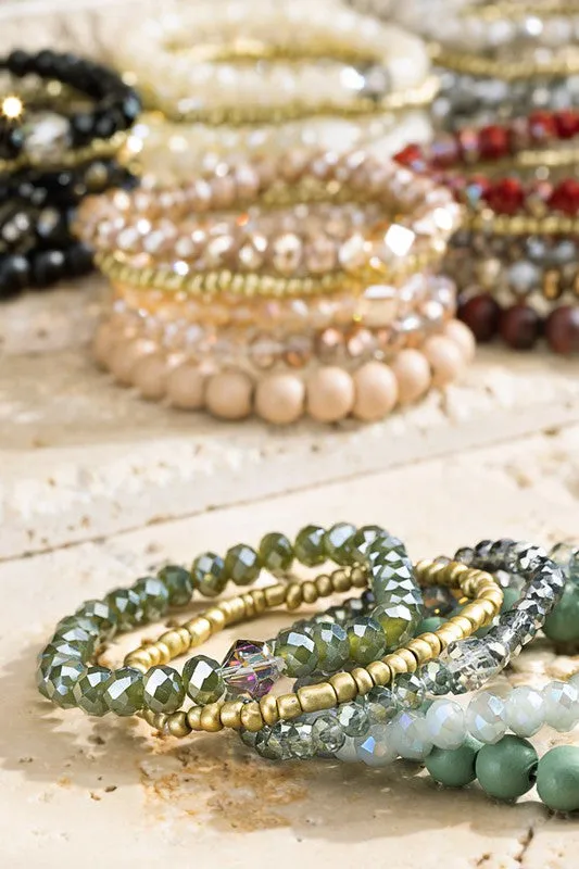 Four Layered Stretch Bracelet Set