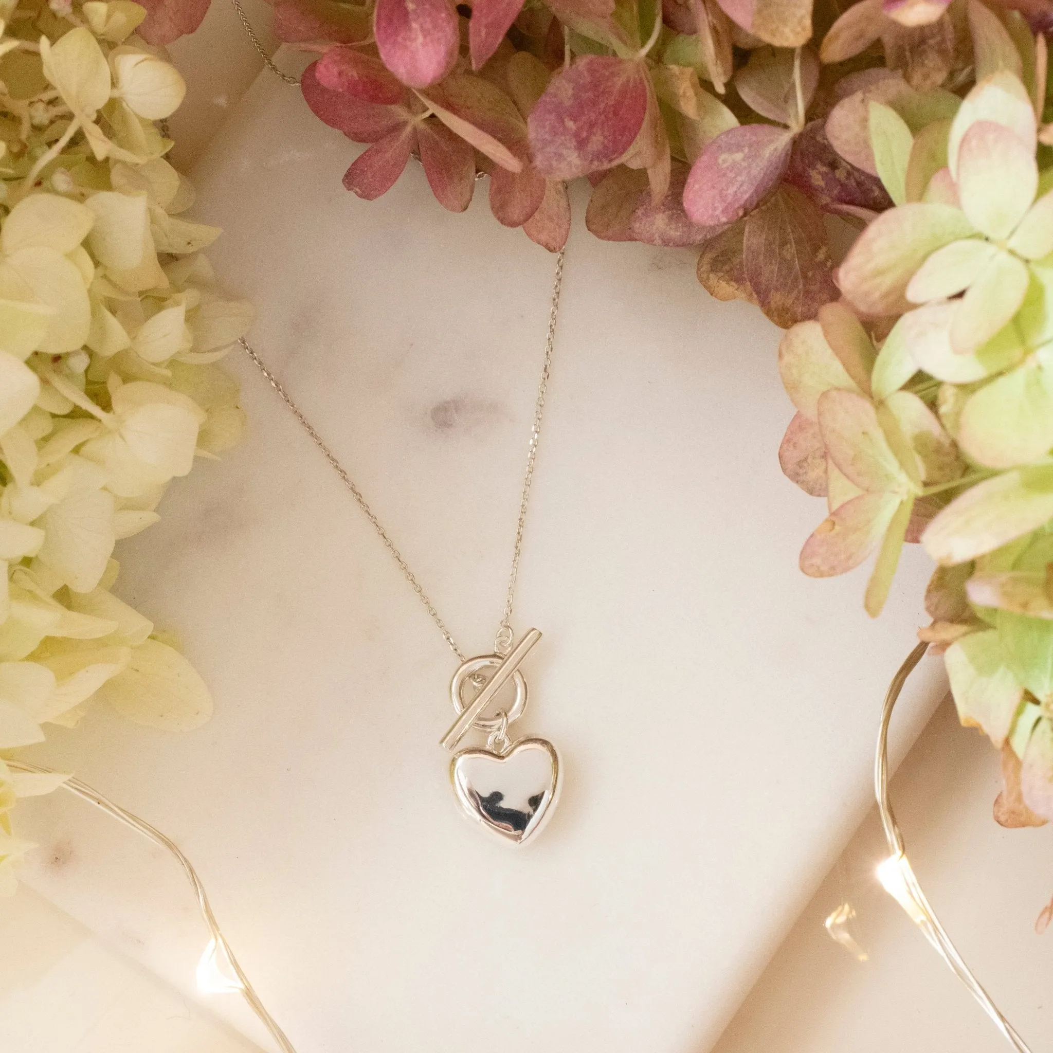 FRAICHE MINI SWEETHEART LOCKET NECKLACE - SILVER