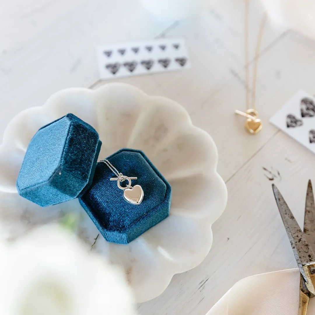FRAICHE MINI SWEETHEART LOCKET NECKLACE - SILVER