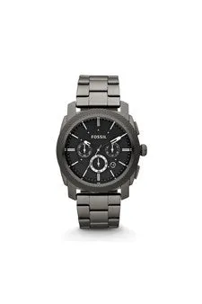 fs4662p machine chronograph smoke stainless steel watch by fossil -For Men