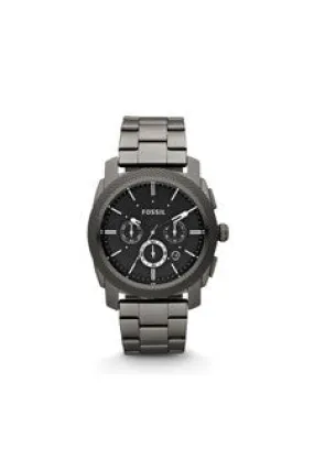 fs4662p machine chronograph smoke stainless steel watch by fossil -For Men