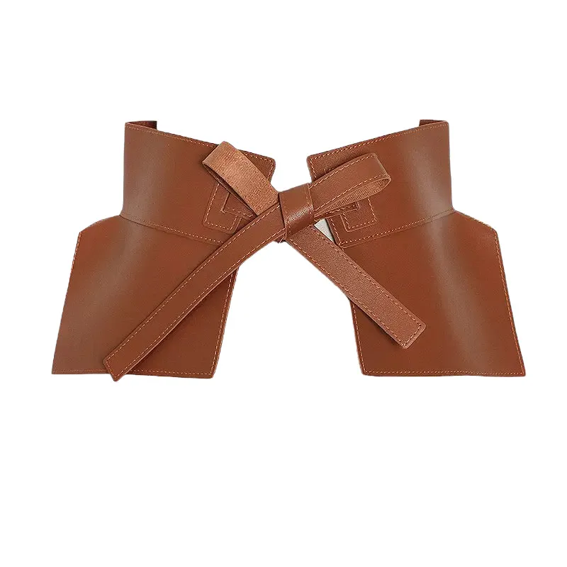 FUMI Tan Vegan Oversized Statement Waist Belt