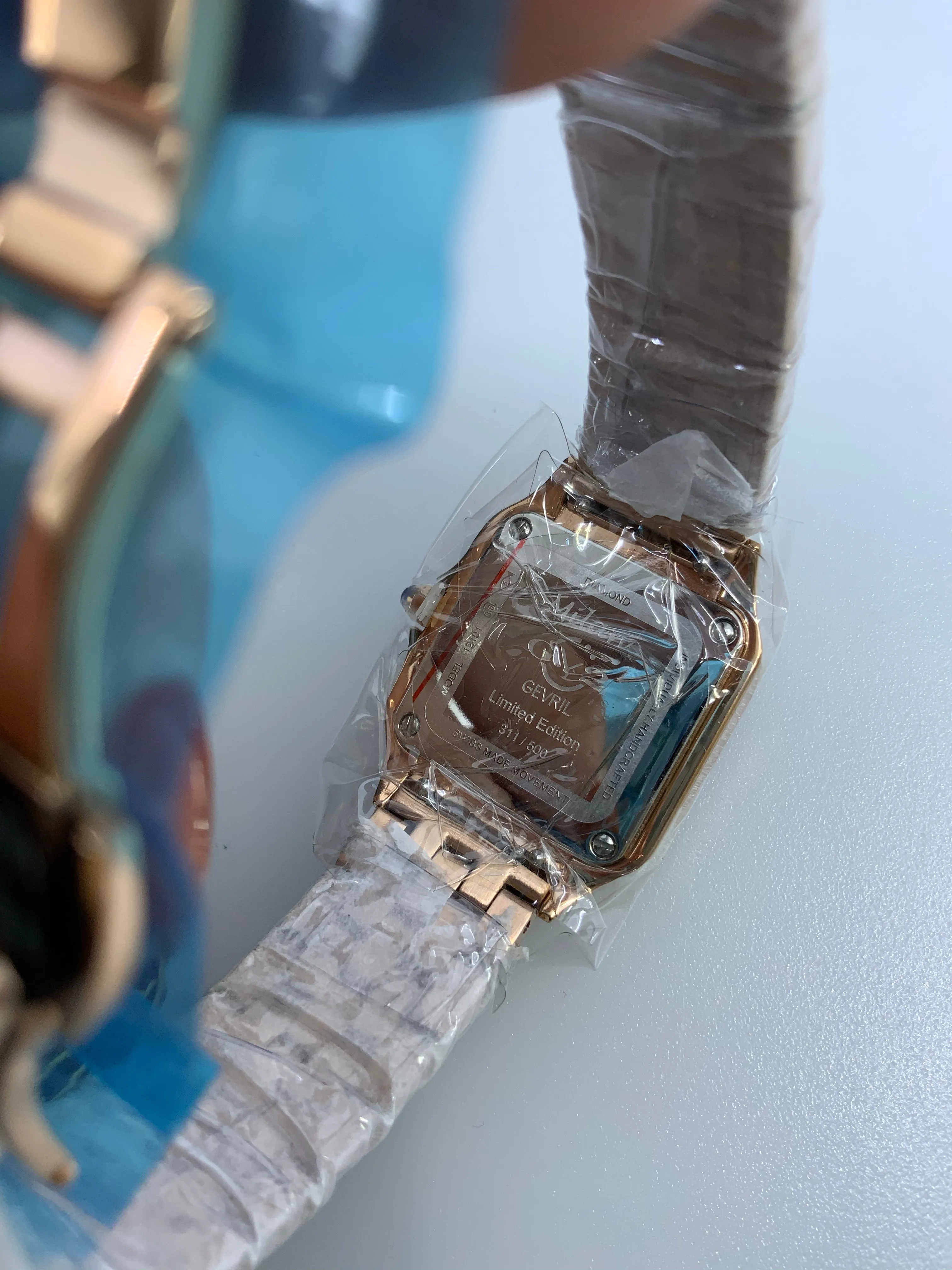 GEVRIL GV2 MILAN DIAMOND DIAL BRACELET WATCH