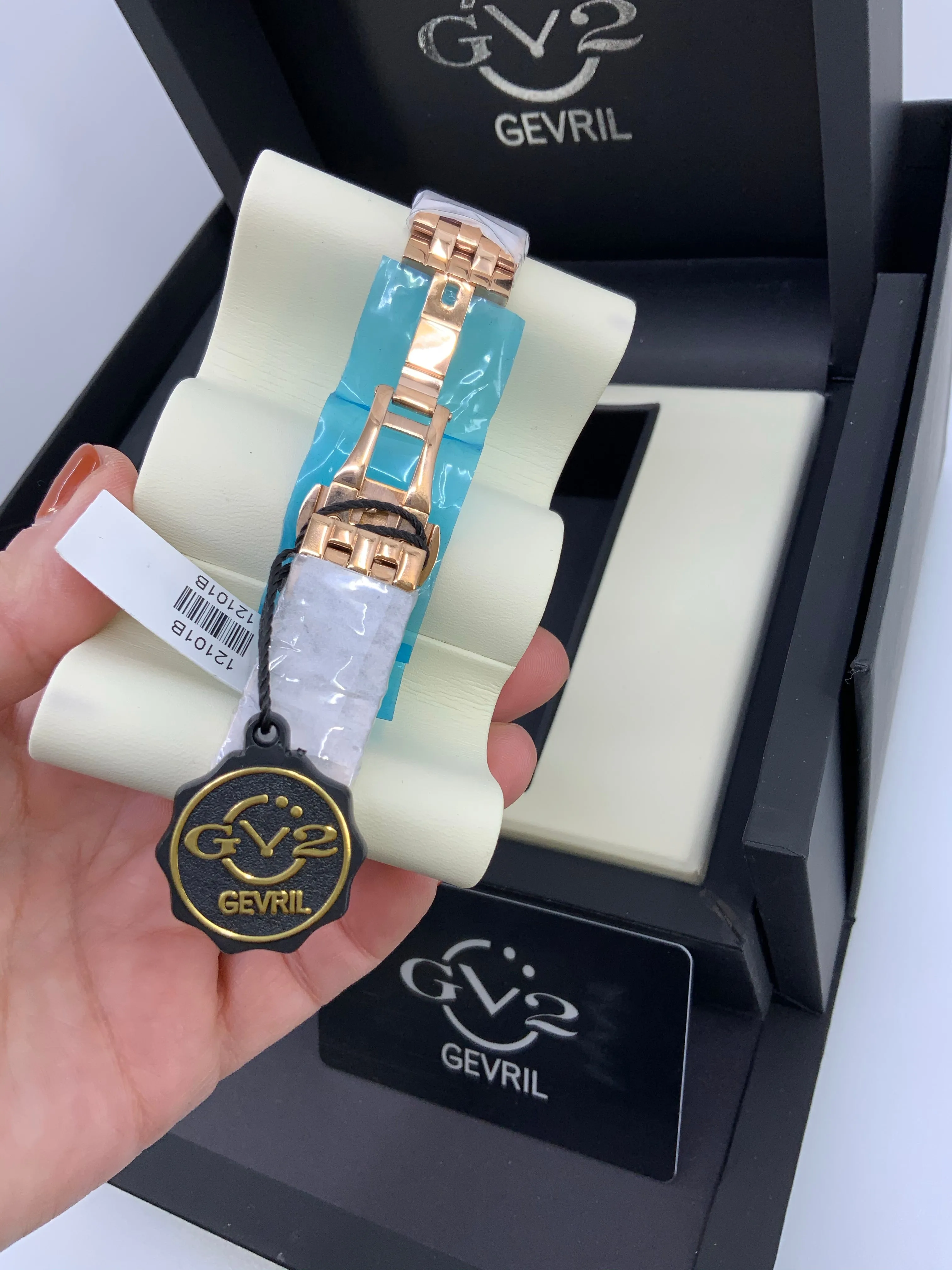 GEVRIL GV2 MILAN DIAMOND DIAL BRACELET WATCH