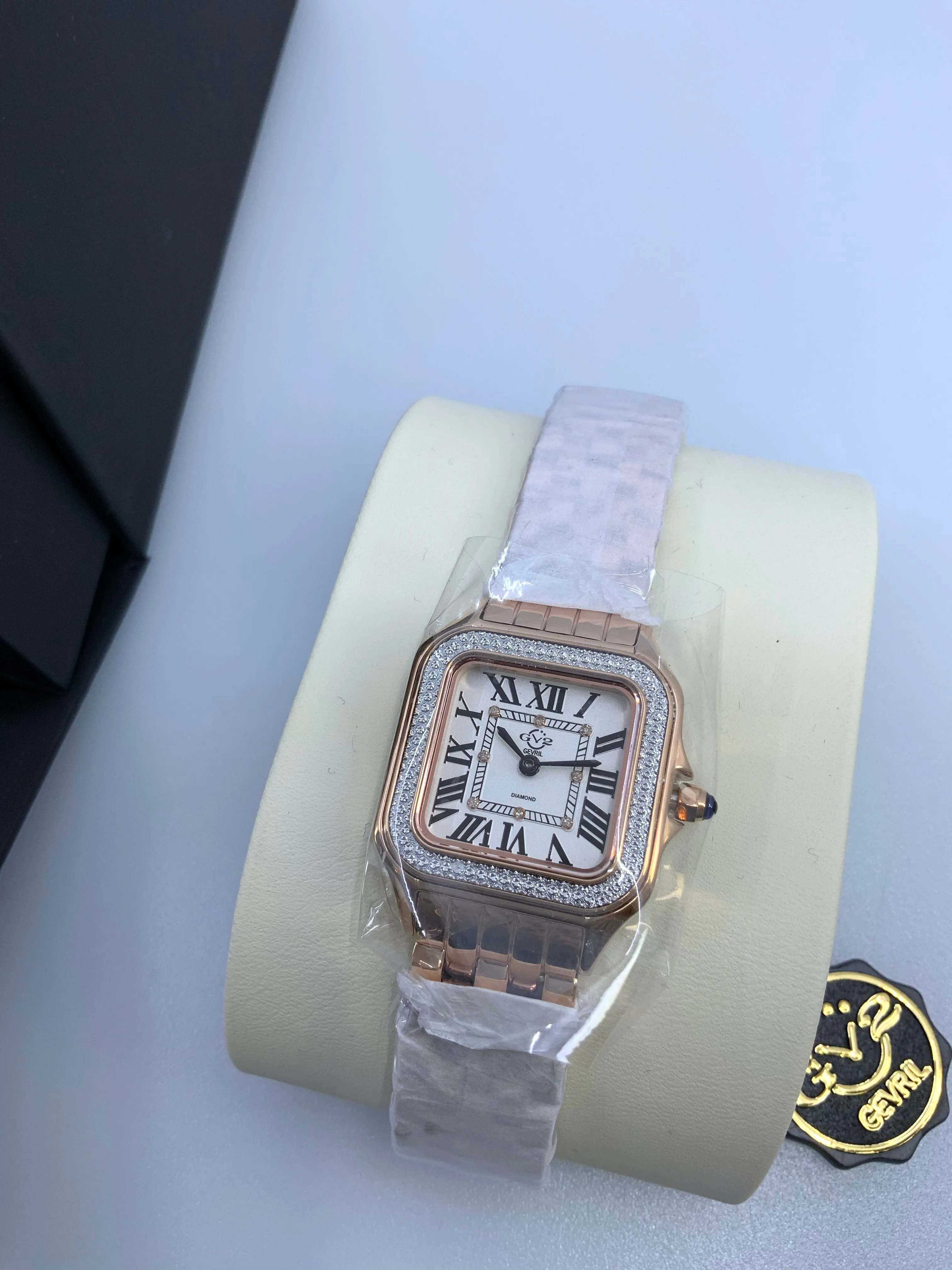 GEVRIL GV2 MILAN DIAMOND DIAL BRACELET WATCH