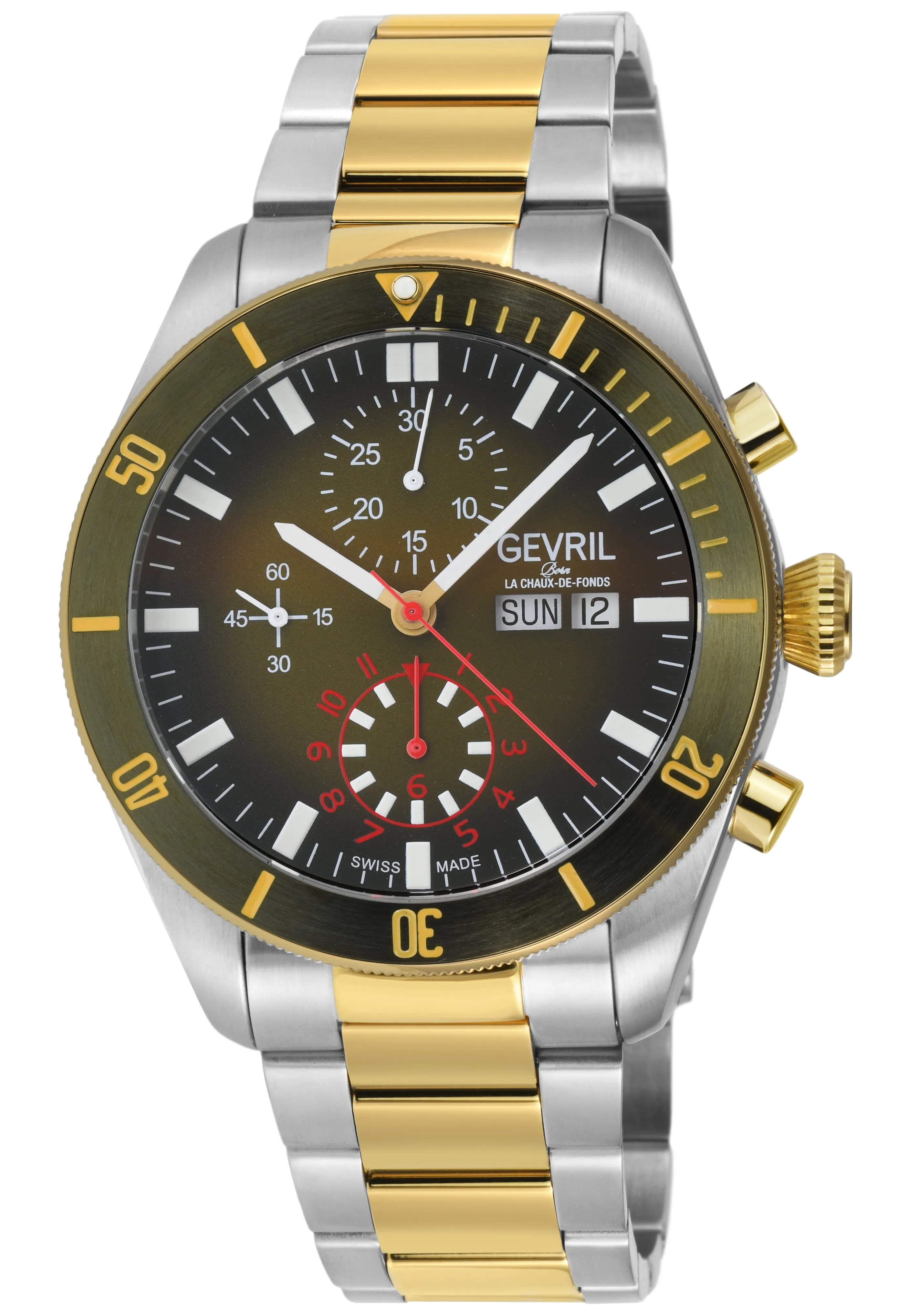 Gevril Men's Yorkville Chronograph 43mm Automatic Watch 48625B