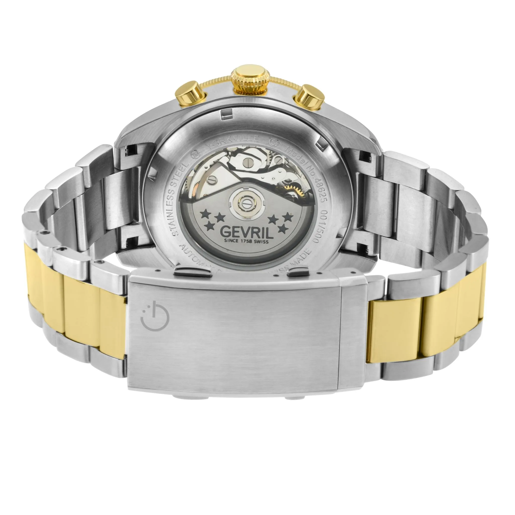 Gevril Men's Yorkville Chronograph 43mm Automatic Watch 48625B