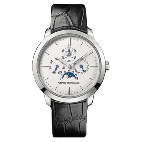 Girard Perregaux 1966 Silver Dial Moon Phase 18K White Gold Automatic Men's Watch 90535-53-131-BK6A