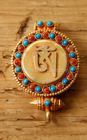 Gold Om Locket Pendant