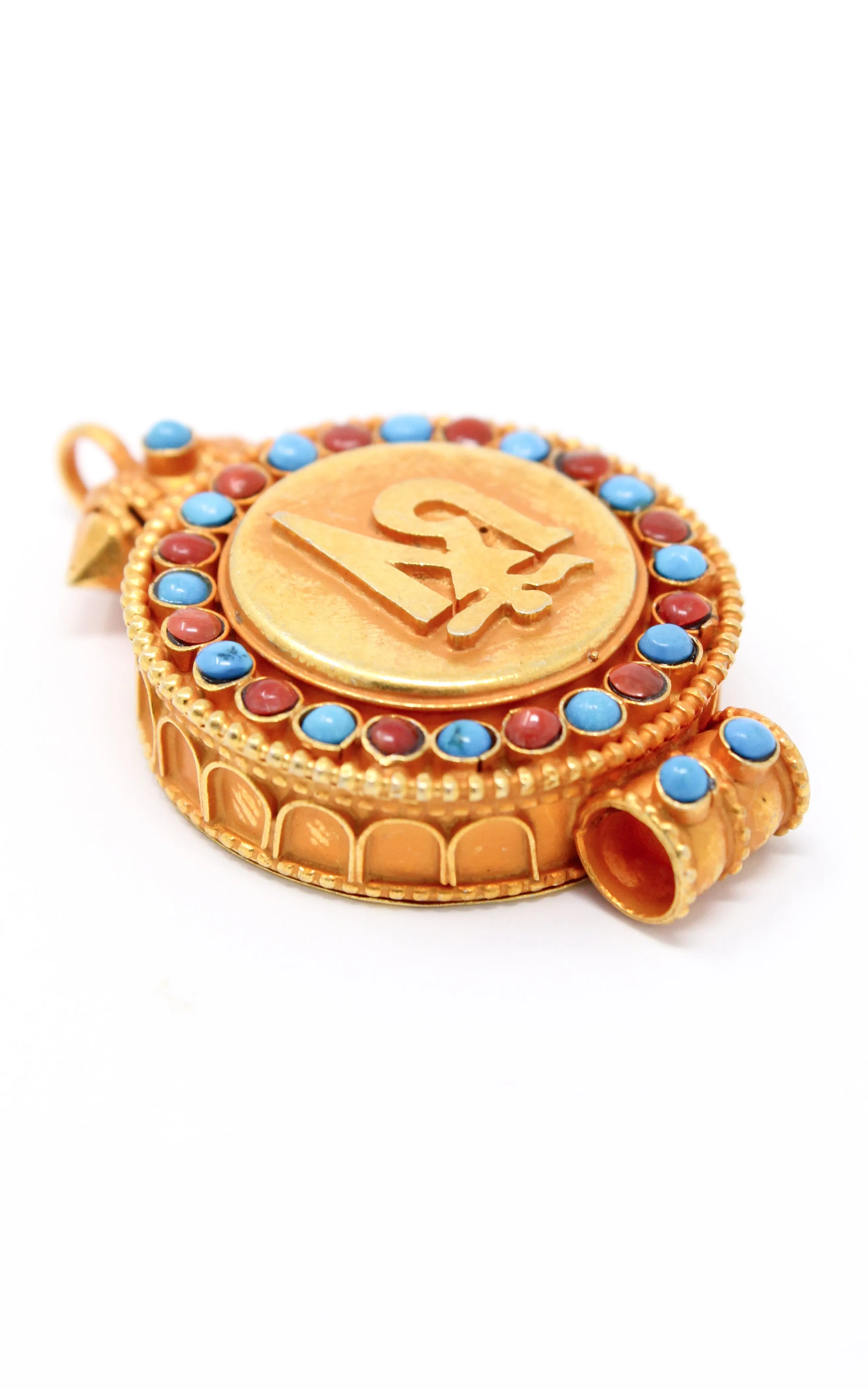 Gold Om Locket Pendant