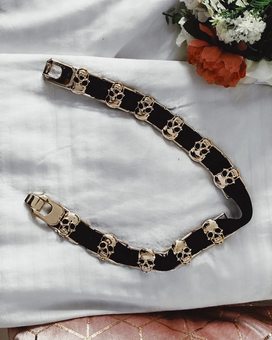 Gold Skull Waist Belt