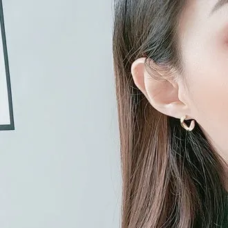 Gold Teardrop Minimal Invisible Clip On Stud Earrings