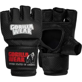 Gorilla Wear Manton MMA Gloves (With Thumb) - Black/White