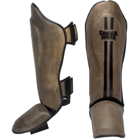 Gorilla Wear Yeso Shin Guards - Vintage Brown