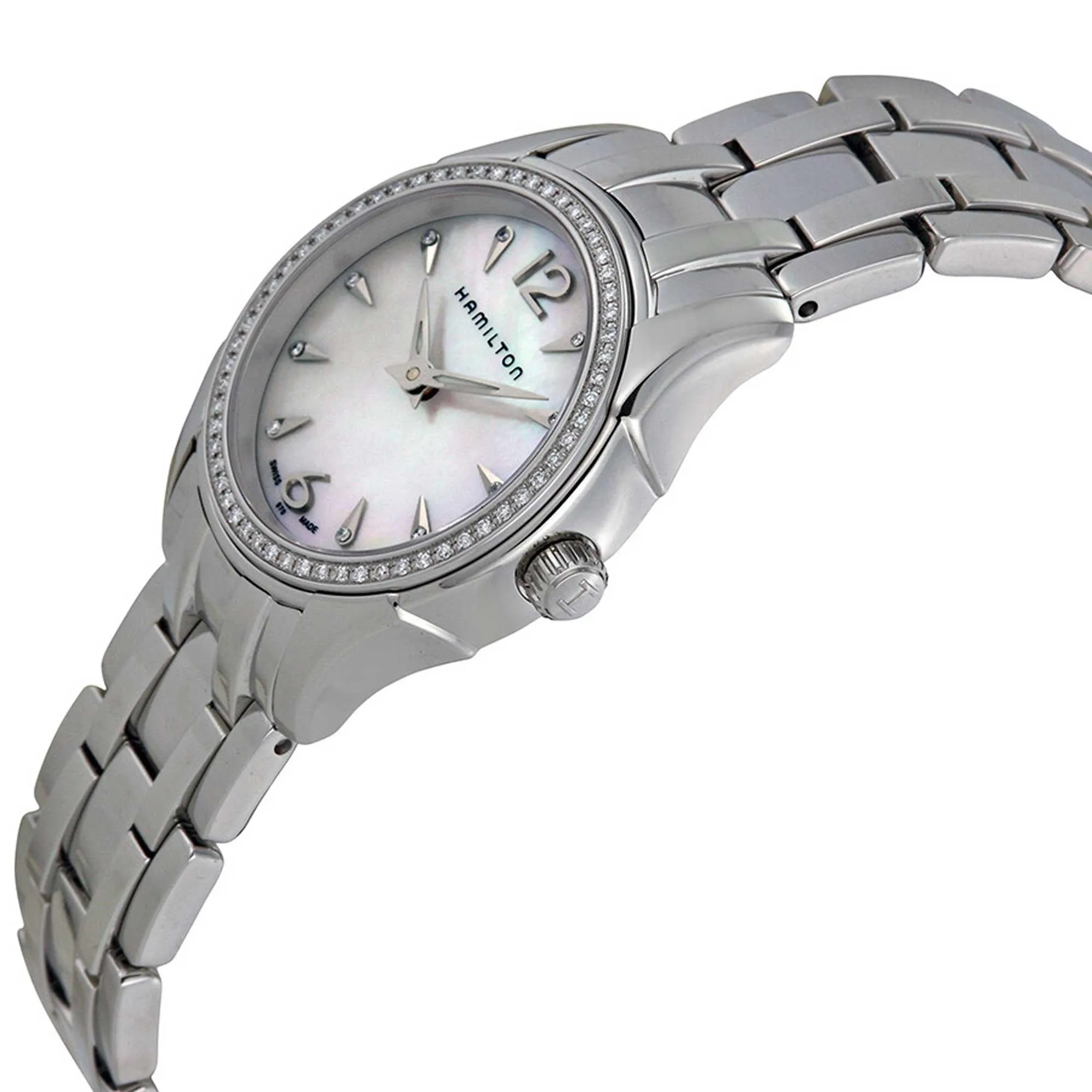 Hamilton Women's Watch - Jazzmaster Diamond Quartz Silver Tone MOP Dial | H32281197