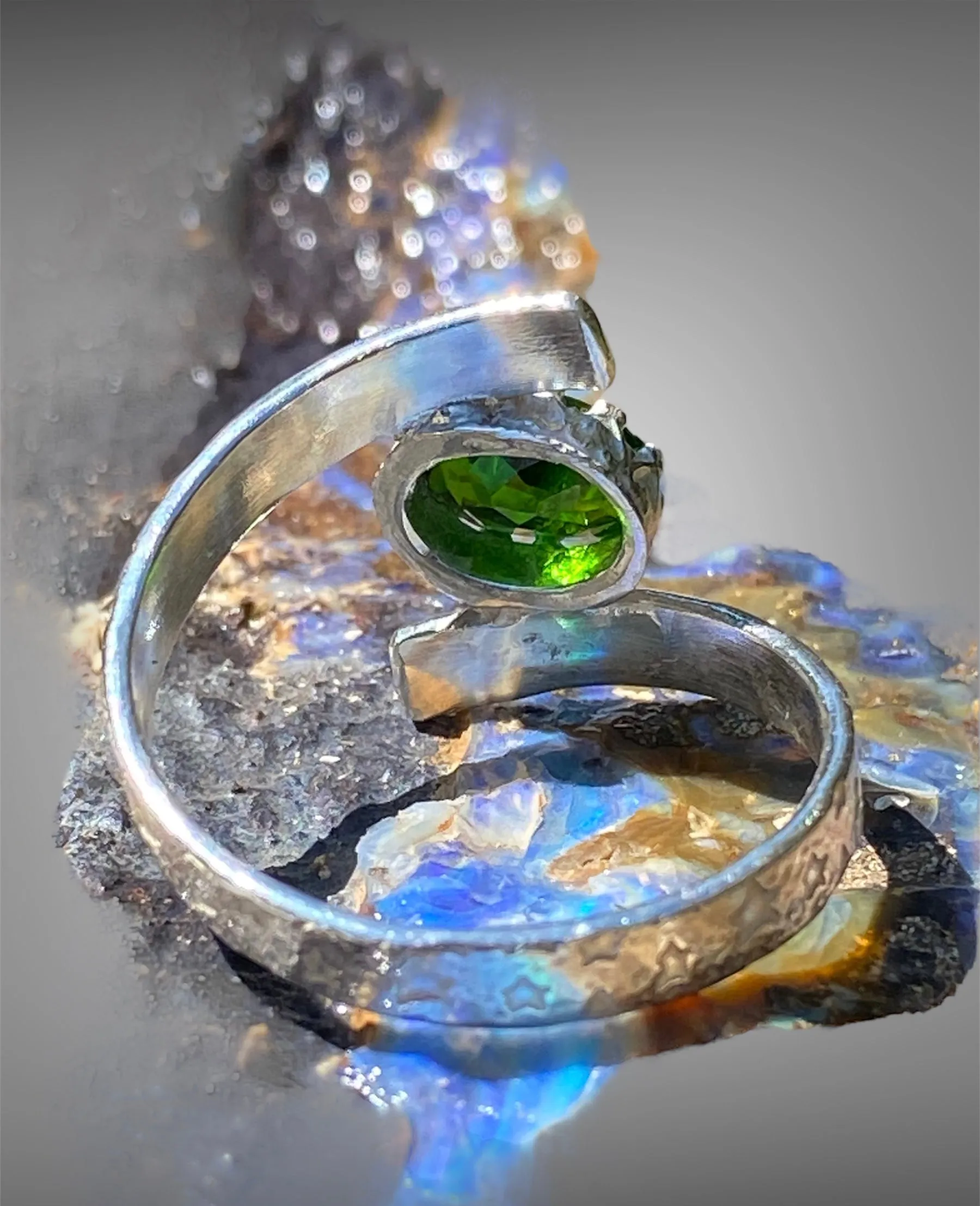 Handmade Chrome Diopside Sterling Silver Ring