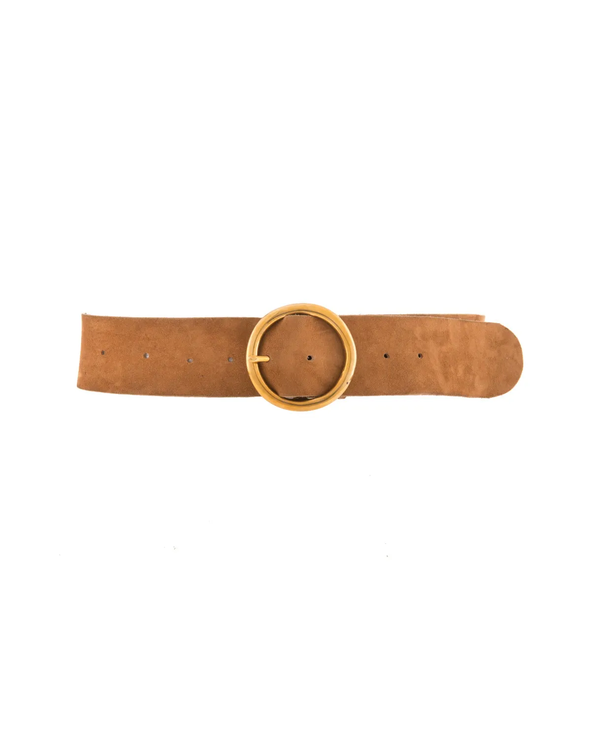 Hannah tan suede waist belt