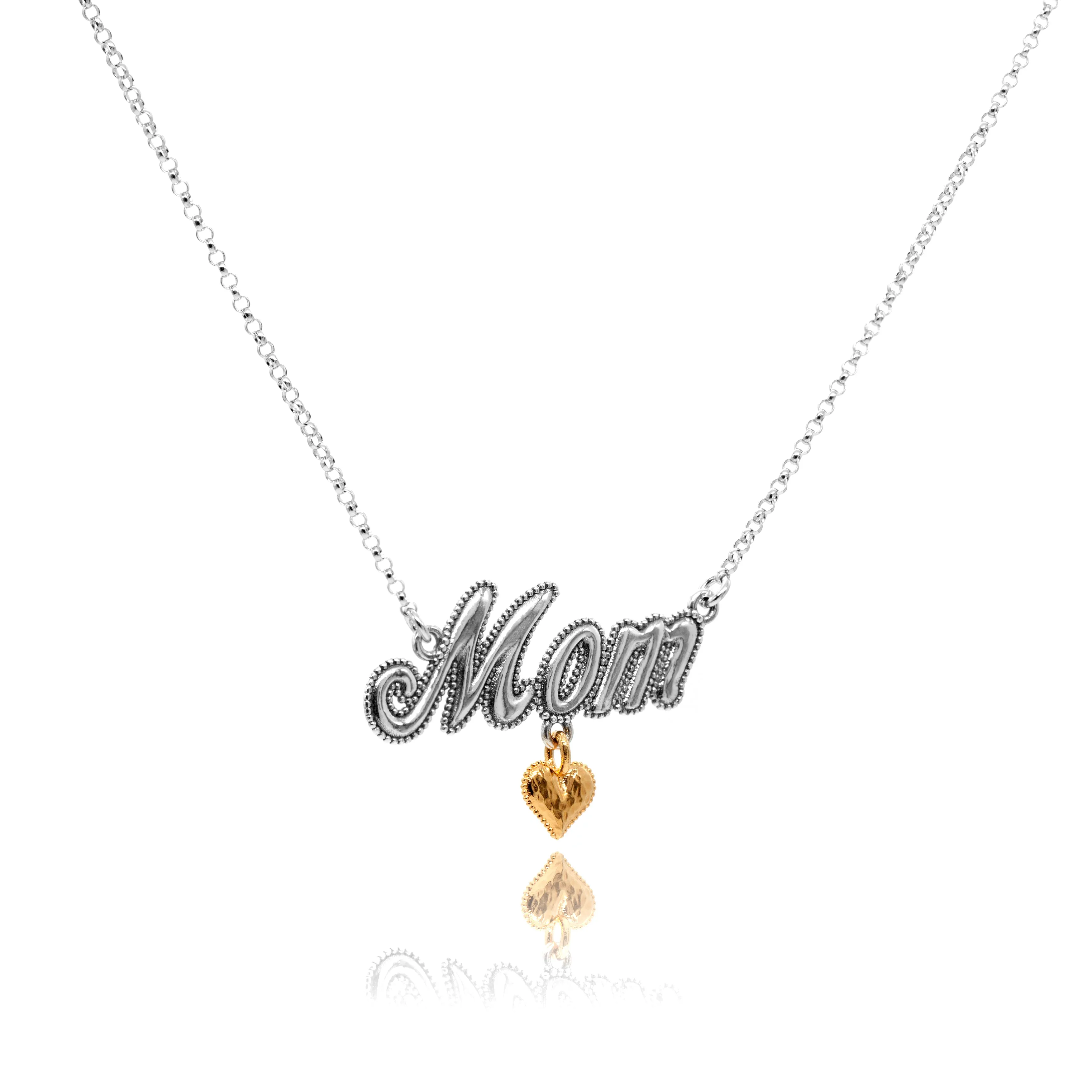 Heart Charm Mom Necklace