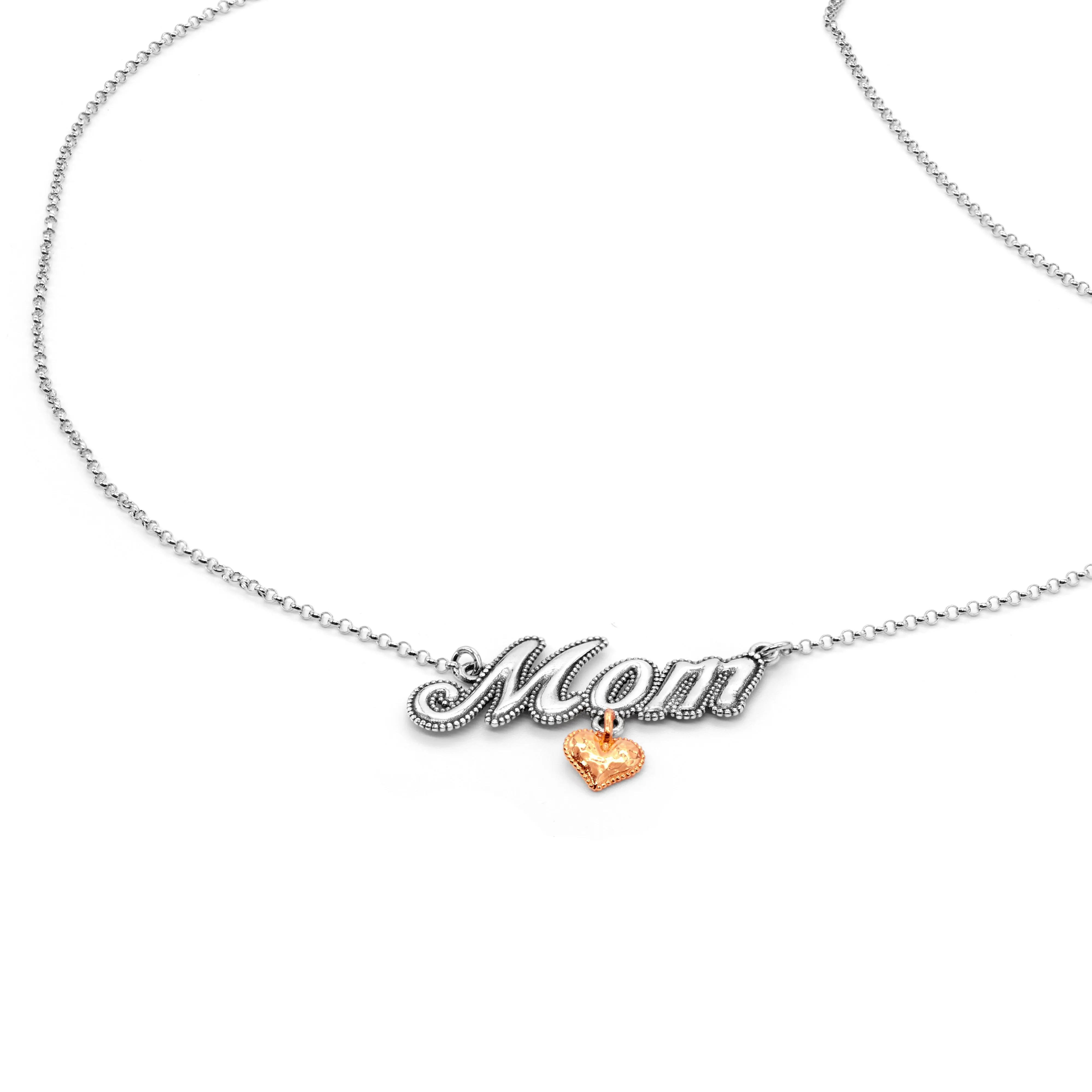 Heart Charm Mom Necklace