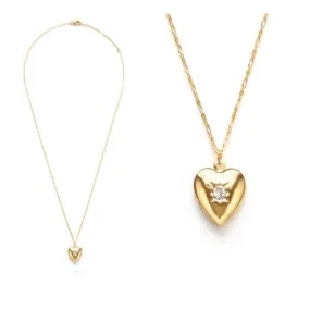 Heart Locket , Small With CZ