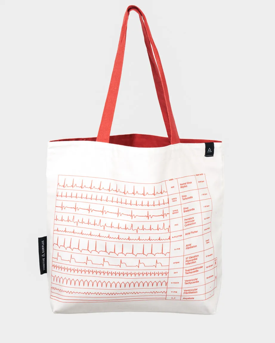 Heartbeat Canvas Shoulder Tote