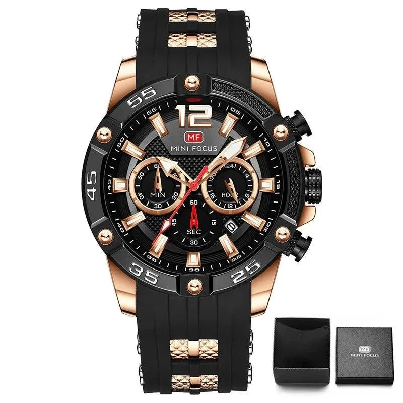 Herren Sportuhr Chronograph - Silikon Riemen Quarz Armee