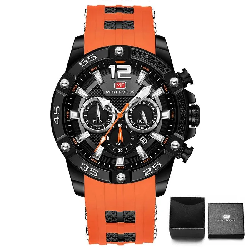 Herren Sportuhr Chronograph - Silikon Riemen Quarz Armee