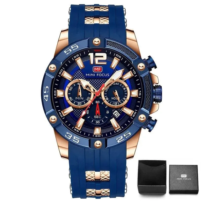 Herren Sportuhr Chronograph - Silikon Riemen Quarz Armee