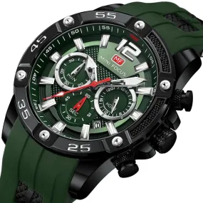Herren Sportuhr Chronograph - Silikon Riemen Quarz Armee
