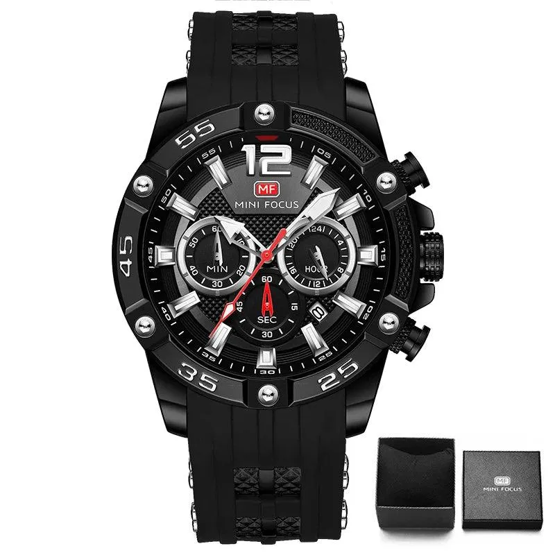 Herren Sportuhr Chronograph - Silikon Riemen Quarz Armee