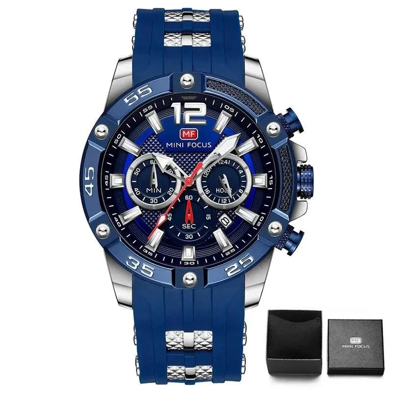 Herren Sportuhr Chronograph - Silikon Riemen Quarz Armee
