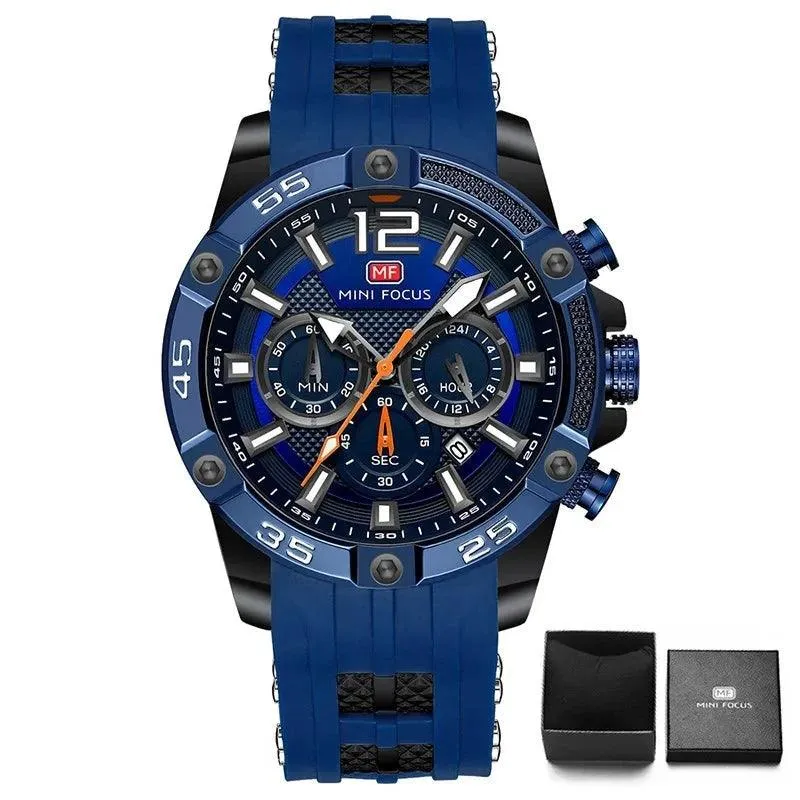 Herren Sportuhr Chronograph - Silikon Riemen Quarz Armee