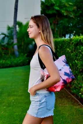 Honolulu Tote Bag Coco Palms Sunset & Haleiwa Lanikai Waikiki (Reversible)