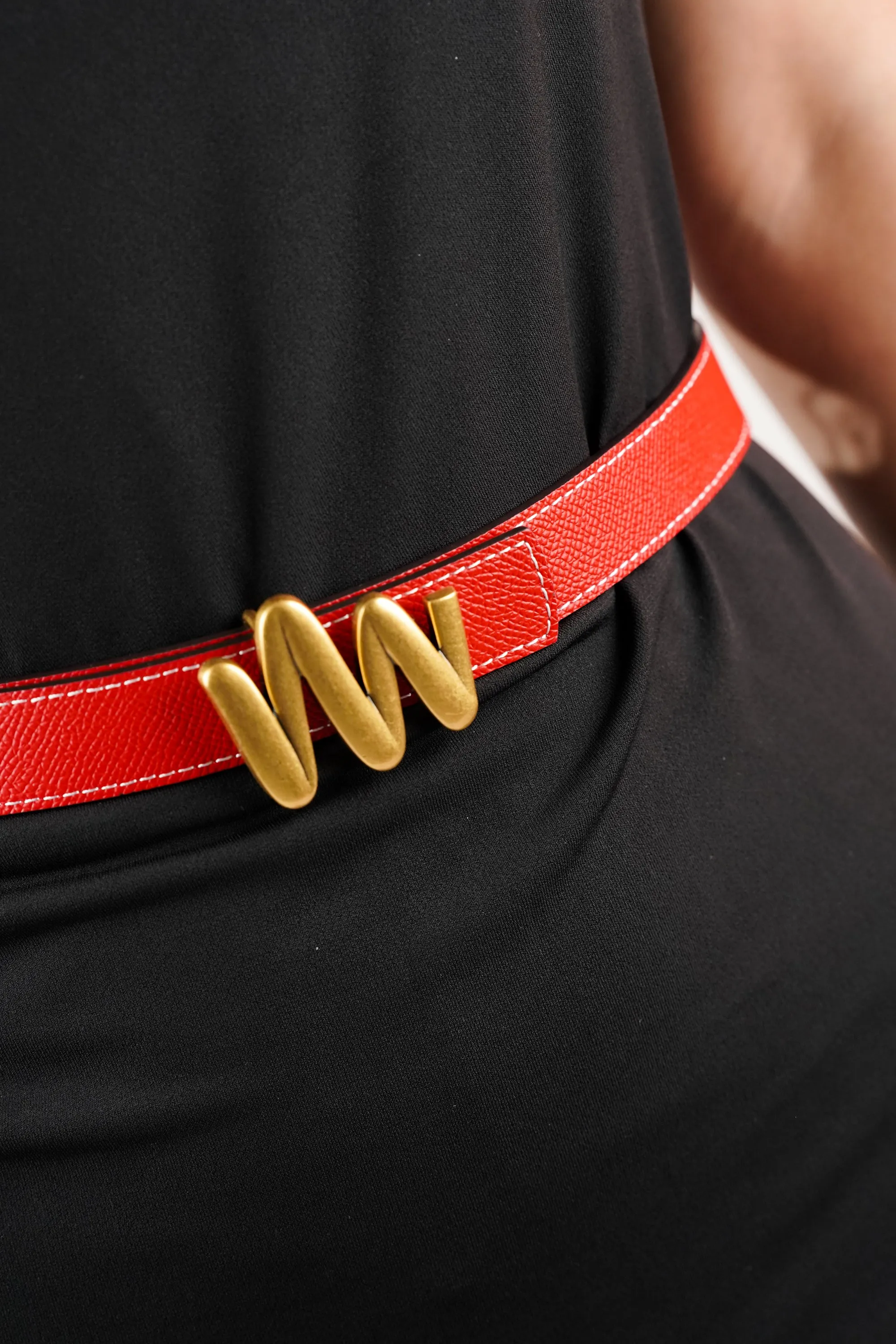 Hot Red & Green Beat Reversible Belt