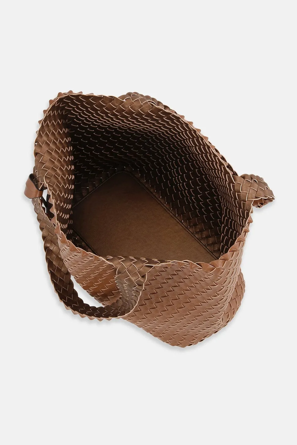 Ilse Jacobsen Burnt Caramel Tote Bag with Metallic Brown